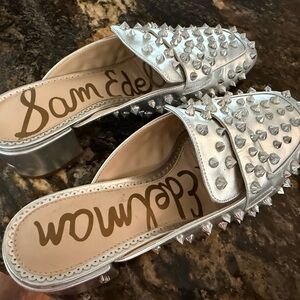 Sam Edelman Silver Studded Mules